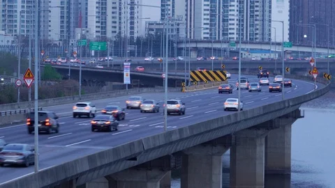 Seamless Traffic Flow Vídeo Stock 106715214