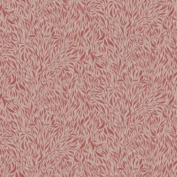 Seamless trailing florals pattern, gouache painted stylized plants and branches Stock Illustration
