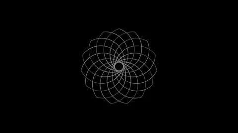 Seamless transform abstraction oriental ornament rings background loop. Loo.. Video stock 275824387
