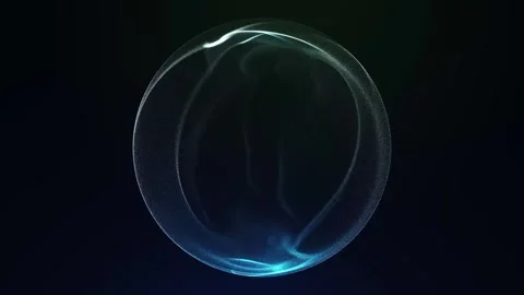 Seamless transparent light sphere on dark blue, clean futuristic orb for te.. Stock Footage 341402443
