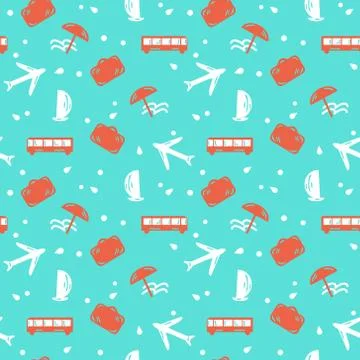 Seamless travel pattern Stock-Illustration