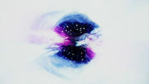 Seamless travel through a wormhole through time and space filled with millions Stock Footage 109131234