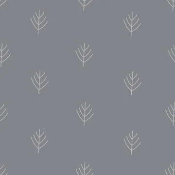 Seamless tree Christmas pattern on a dark background. Stock Illustration