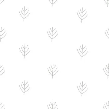 Seamless tree Christmas pattern on a white background. Stock Illustration