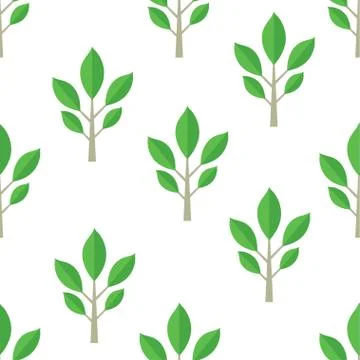 Seamless tree pattern Illustrazione stock
