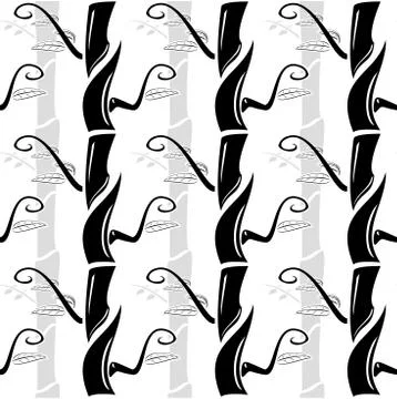 Seamless tree pattern vector graphic Stock Illustration