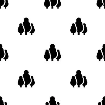 Seamless trees pattern Stock Illustration