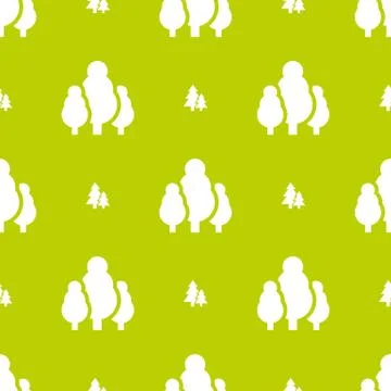 Seamless trees pattern Stock Illustration