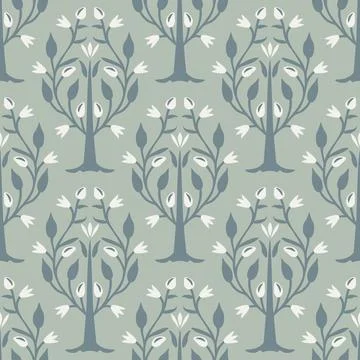Seamless trees pattern Stock Illustration