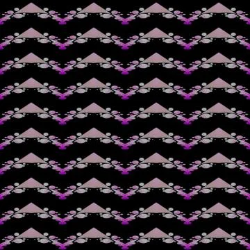 Seamless triangle and ellipses pattern pink violet black Stock Illustration