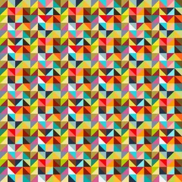 Seamless triangle colorful pattern Stock Illustration