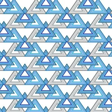 Seamless triangle pattern. Geometric Abstract background. Vector illustration Stock Illustration