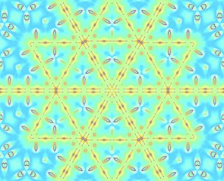 Seamless triangle pattern yellow blue Stock Illustration