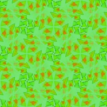 Seamless triangles pattern orange lemon lime green mint Illustrazione stock