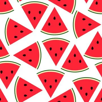 Seamless triangular Watermelon slice pattern Stock Illustration
