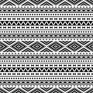 Seamless tribal geometric pattern. Vector abstract with ethnic motif. Illustrazione stock
