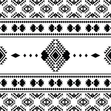 Seamless tribal pattern design for fabric template and shirt. Stock Illustration