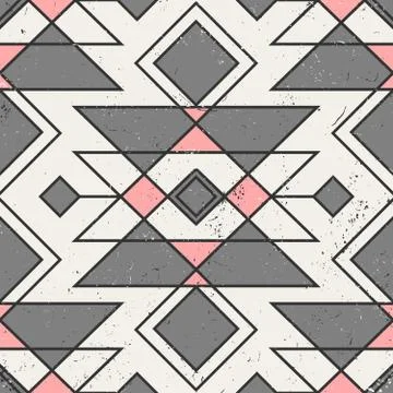 Seamless Tribal Pattern Stock Illustration