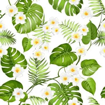 Seamless tropical flower Illustration