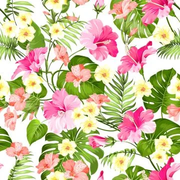 Seamless tropical flower Illustration