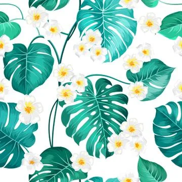 Seamless tropical flower Illustration