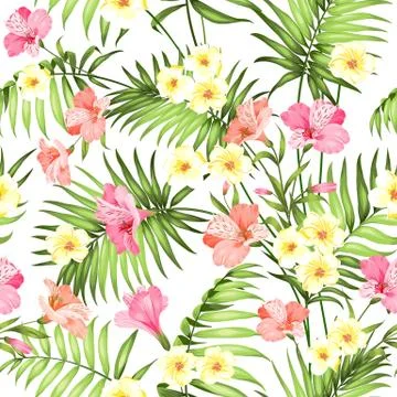 Seamless tropical flower Stock-Illustration