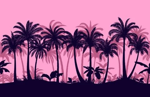 Seamless Tropical Forest Stock Illustration