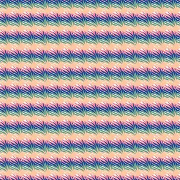 Seamless tropical leaf pattern in bold colors 스톡 일러스트