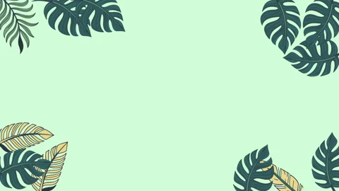 Seamless tropical leaf pattern with lush monstera foliage in vibrant green .. Stock Footage 320815929