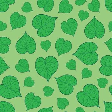 Seamless tropical leaves pattern background vector design Stock Illustration