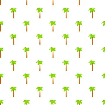 Seamless tropical palm tree pattern for summer design Stock Illustration