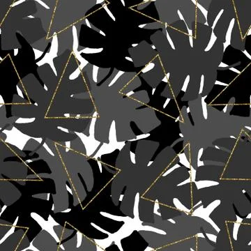 Seamless Tropical Pattern Stock Illustration