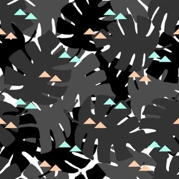 Seamless Tropical Pattern 스톡 일러스트