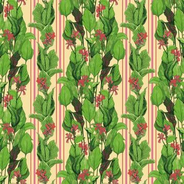 Seamless tropical pattern. Leaves palm tree illustration. Modern graphics. Re Illustrazione stock