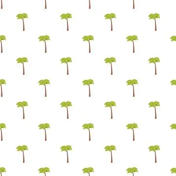 Seamless tropical pattern with small palm trees Stock Illustration