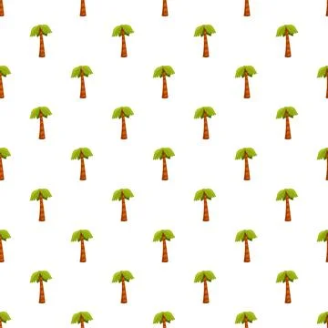 Seamless tropical pattern with small palm trees repeating 库存插图