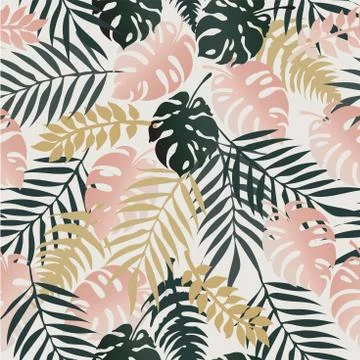 Seamless tropical vector illustration. Ilustración de archivo