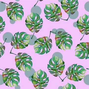 Seamless tropical vector illustration. Ilustración de archivo