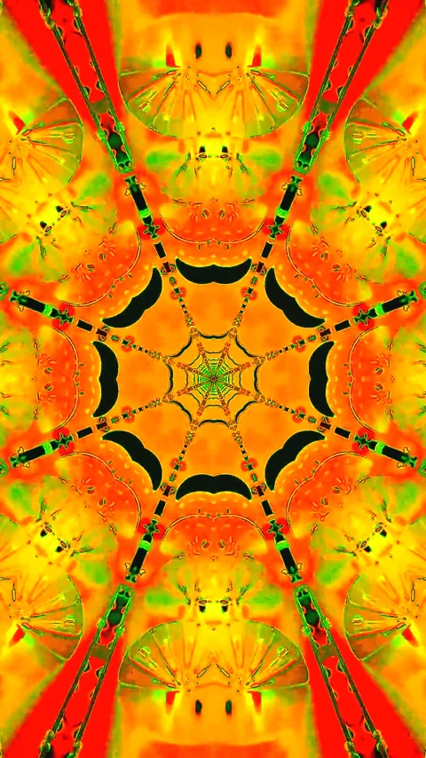 Seamless tunnel loop design with vibrant colors and intricate patterns for .. Stock Footage 321568218