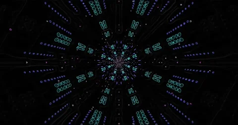 Seamless tunnel loop with dynamic light patterns for visual relax Stock Footage 316701957