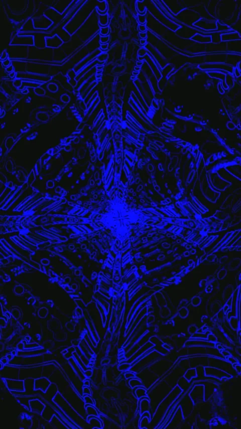 Seamless tunnel loop screensaver in vibrant blue tones for captivating visu.. Stock Footage 321564875