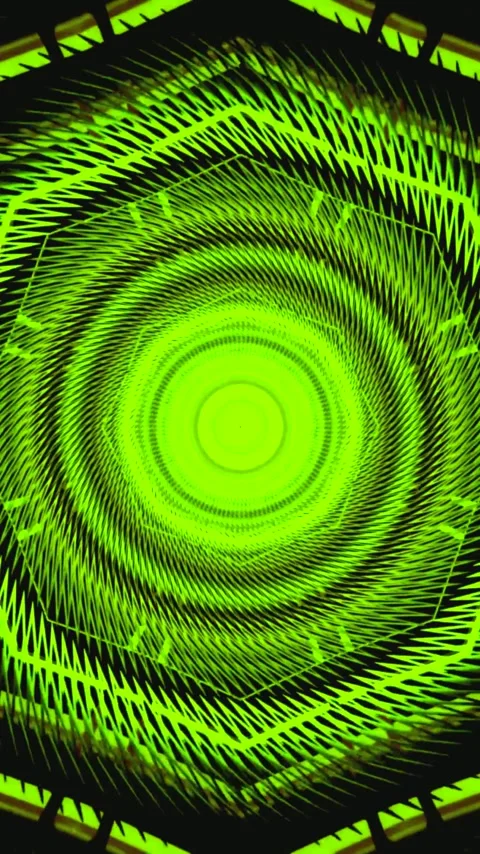Seamless tunnel loop in vibrant green for relaxation and visual interest Stock Footage 321566677