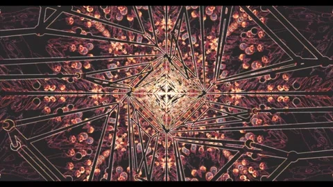 Seamless tunnel loop with vibrant patterns and dynamic visuals fo Stock Footage 316403273