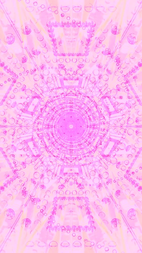 Seamless tunnel loop with vibrant pink patterns creating a mesmerizing visu.. Stock Footage 321269636