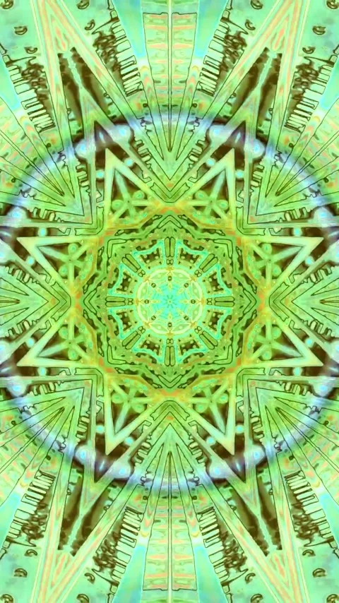 Seamless tunnel loop visualization with vibrant colors and patterns Stock Footage 321567197