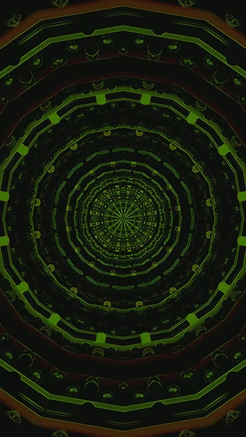 Seamless tunnel video effect loop with elegant light patterns ideal for scr.. Stock Footage 321270295