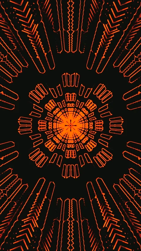 Seamless tunnel video loop with abstract patterns and vibrant colors for mo.. Stock Footage 321570458