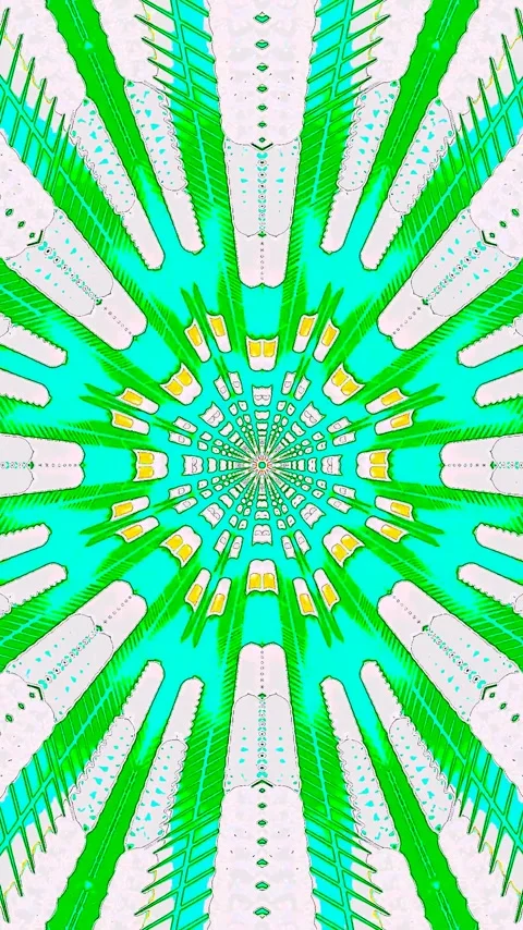 Seamless tunnel video loop for calming screensaver display with vibrant gre.. Stock Footage 321571409