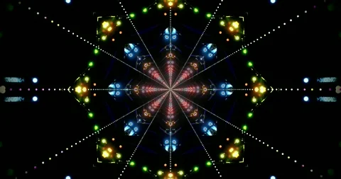 Seamless tunnel video loop with colorful lights creating a mesmerizing effe.. Stock Footage 318932511