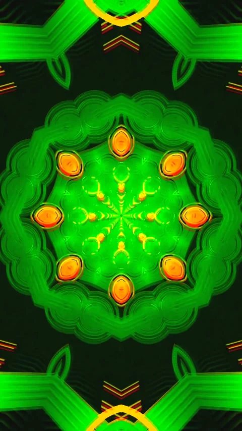 Seamless tunnel video loop creates a mesmerizing green visual experience fo.. Video stock 321270675